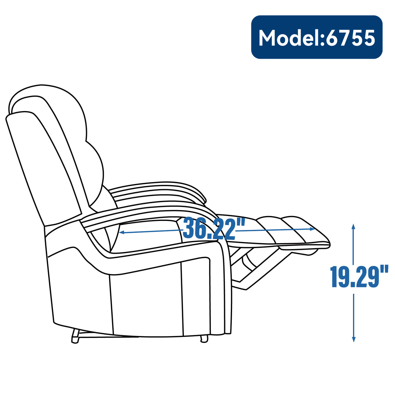 COZYLift 30" Recliner with Heat Massage - 6755