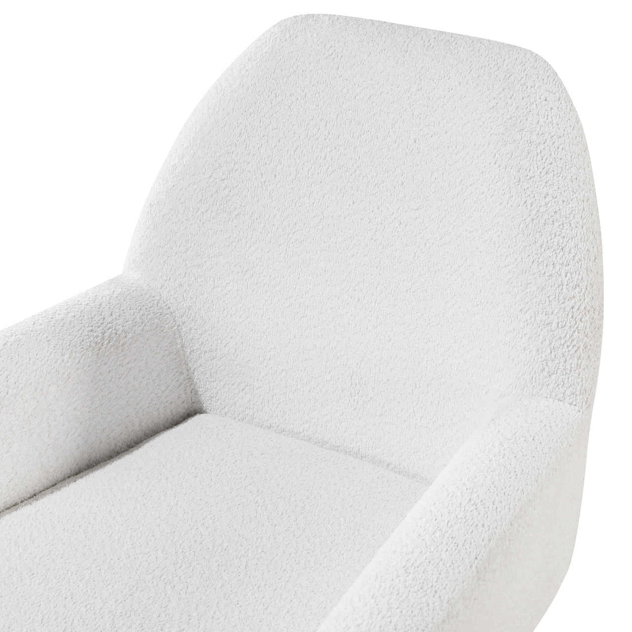 Prince Mid-Century Boucle Arm Chair - Boucle White