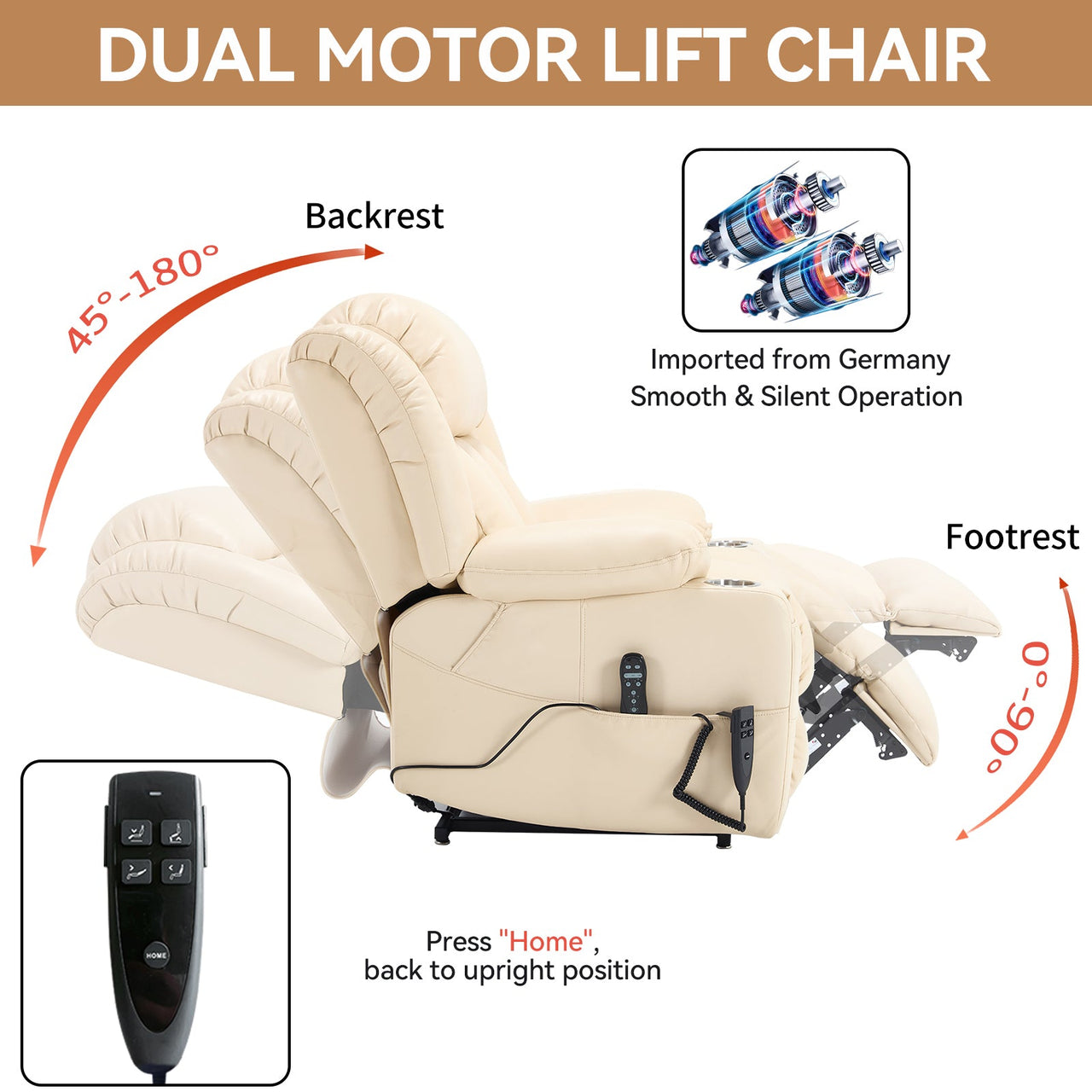 COZYLift 39" Recliner with Heat Massage - 7717