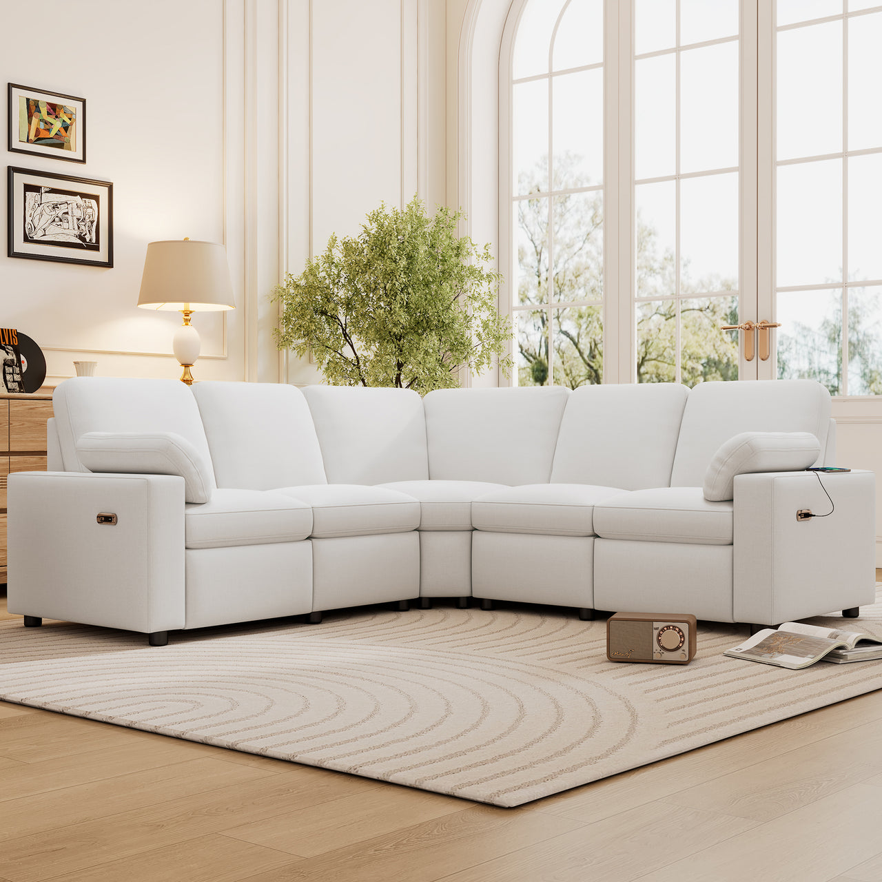 PYNOVEX 89" Sectional Sofa