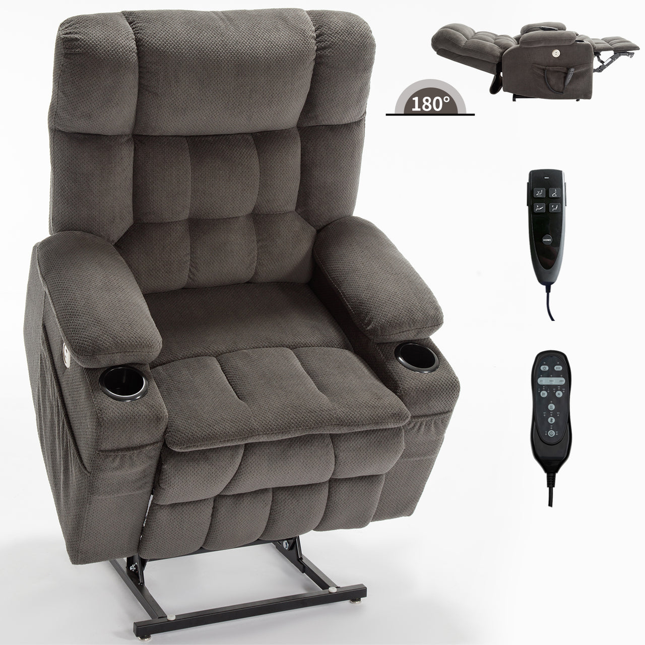 COZYLift 37" Recliner with Heat Massage - 8013