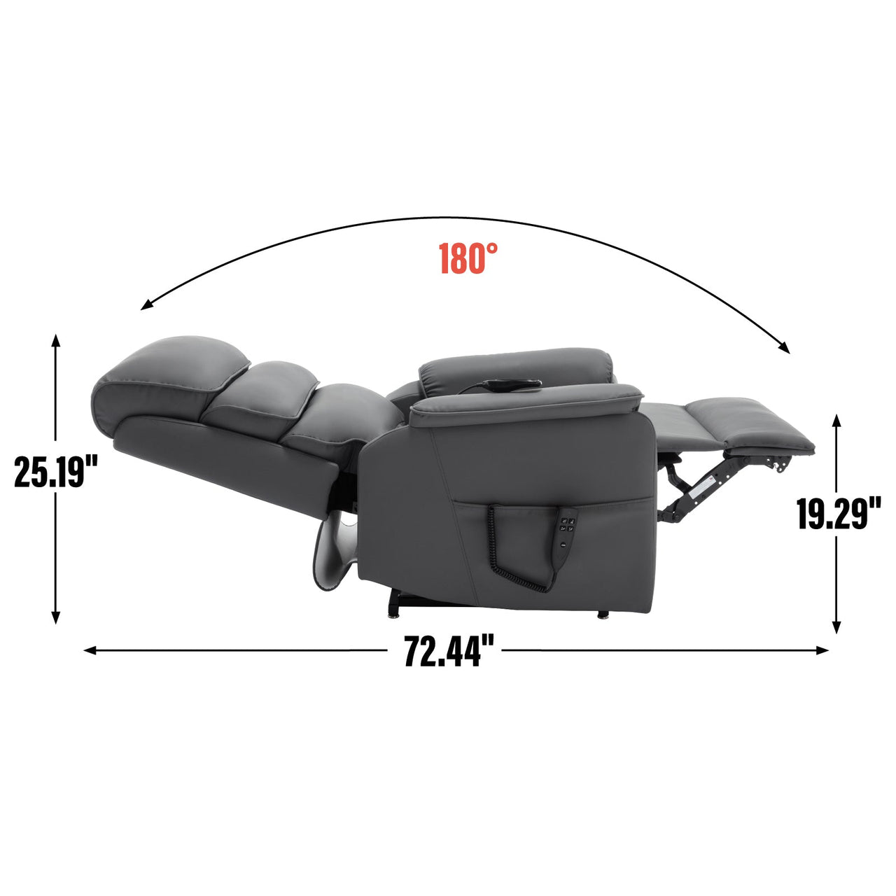 COZYLift 35" Recliner with Heat Massage - 7880