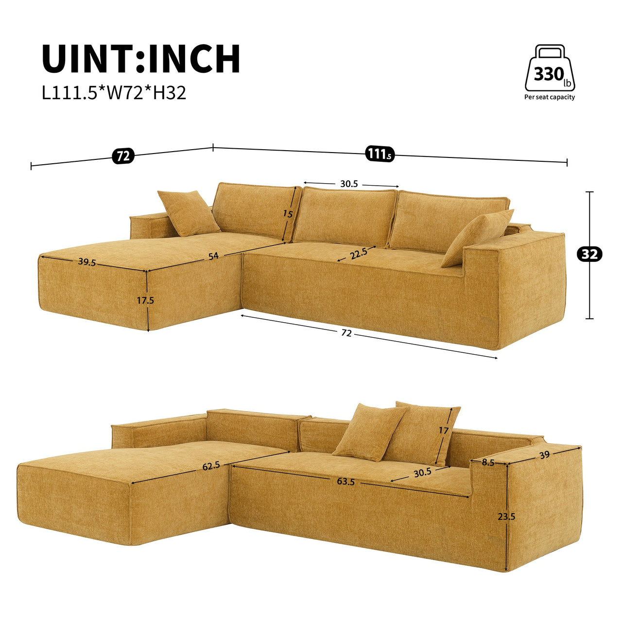 SERENA 112" Sofa