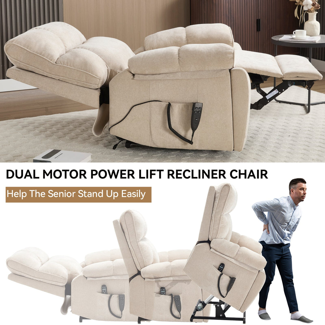 COZYLift 41" Recliner with Heat Massage - 0243