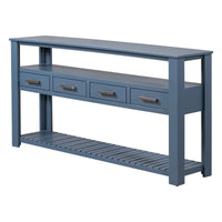 Thumbnail for U_STYLE Modern Console Table Sofa Table for Living Room with 4 Drawers and 2 Shelves