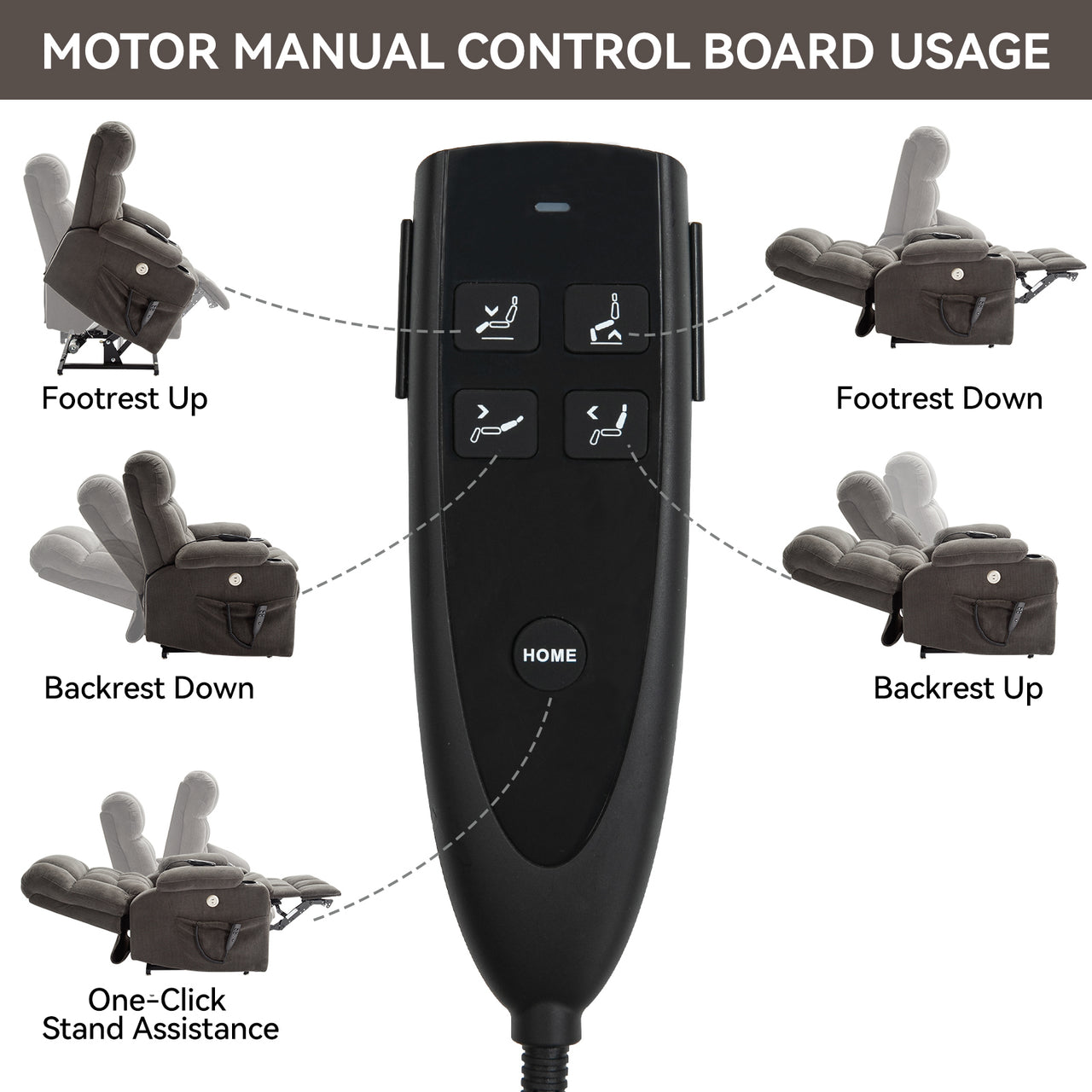 COZYLift 37" Recliner with Heat Massage - 8013