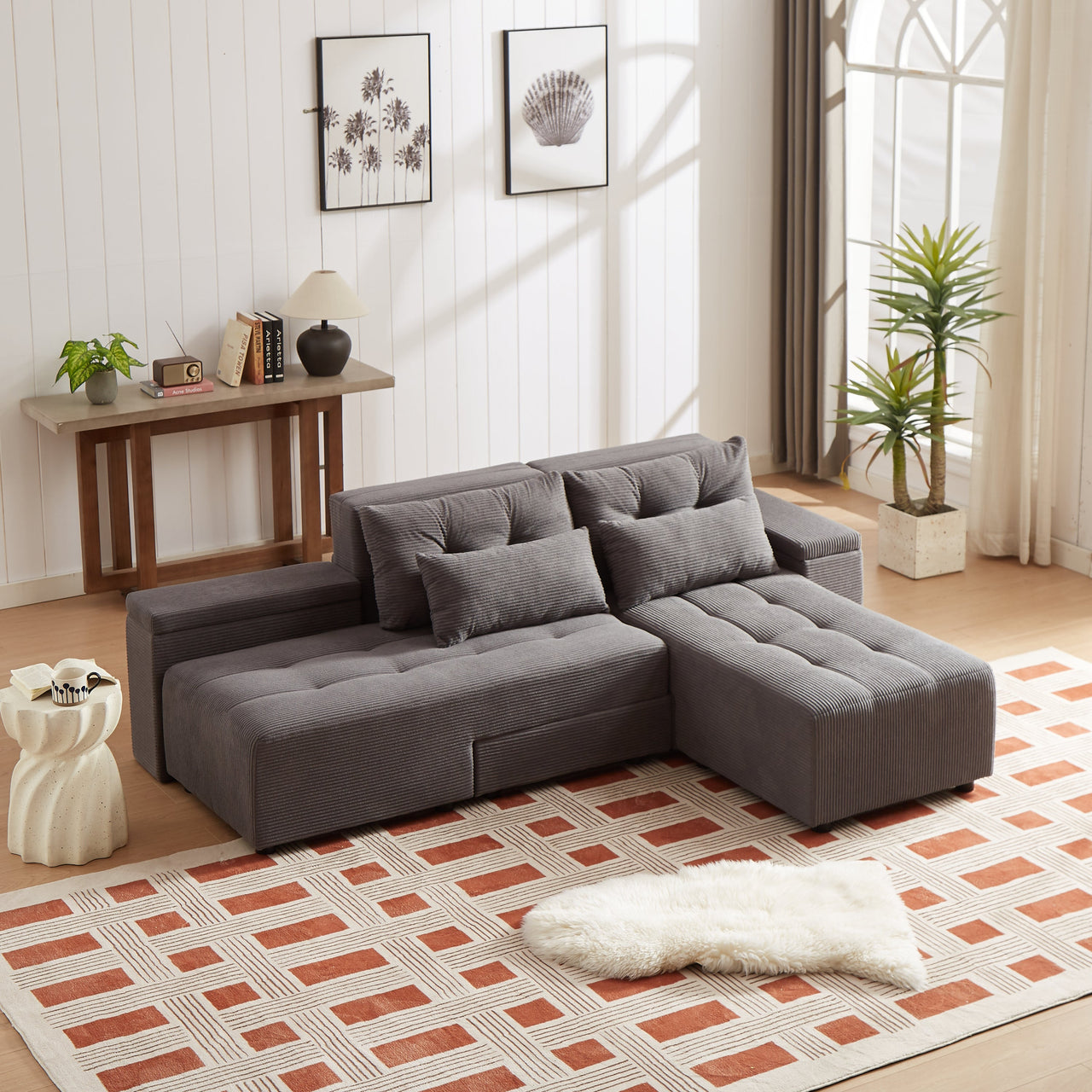 ZINNIA Convertible 3 in 1 Sleeper Sofa