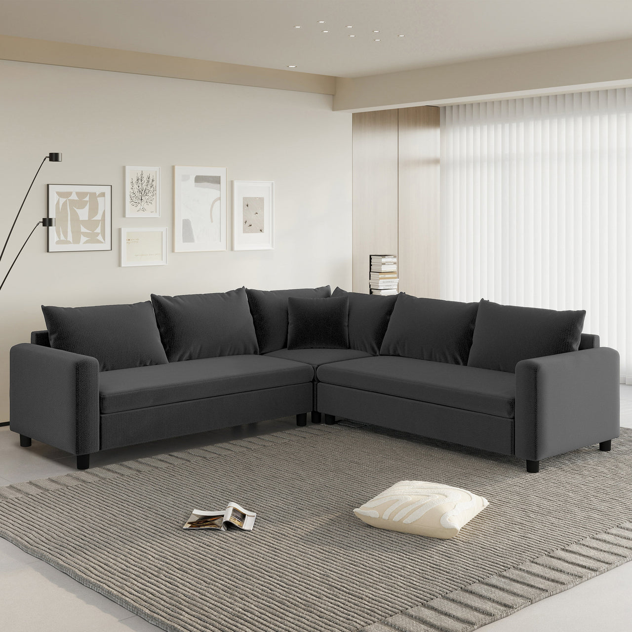 NIVYON 116'' Sectional Sofa