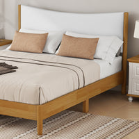 Thumbnail for SOLSTICE Solid Wooden Bed - Teddy Velvet