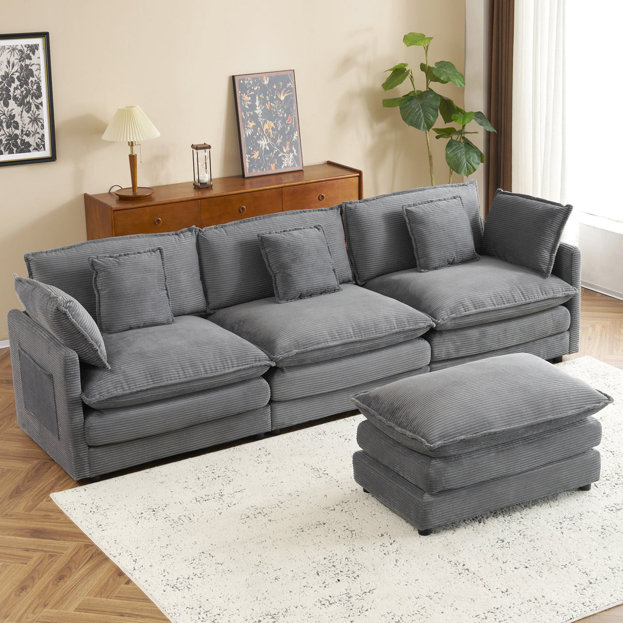 ZENVORIS 113" Sectional Sofa