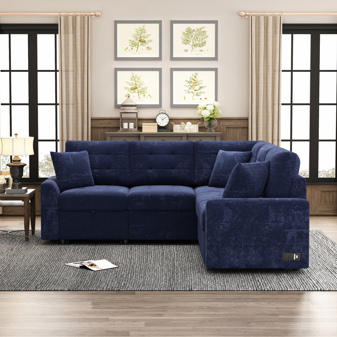 EVOXIS 83" Sectional Sofa