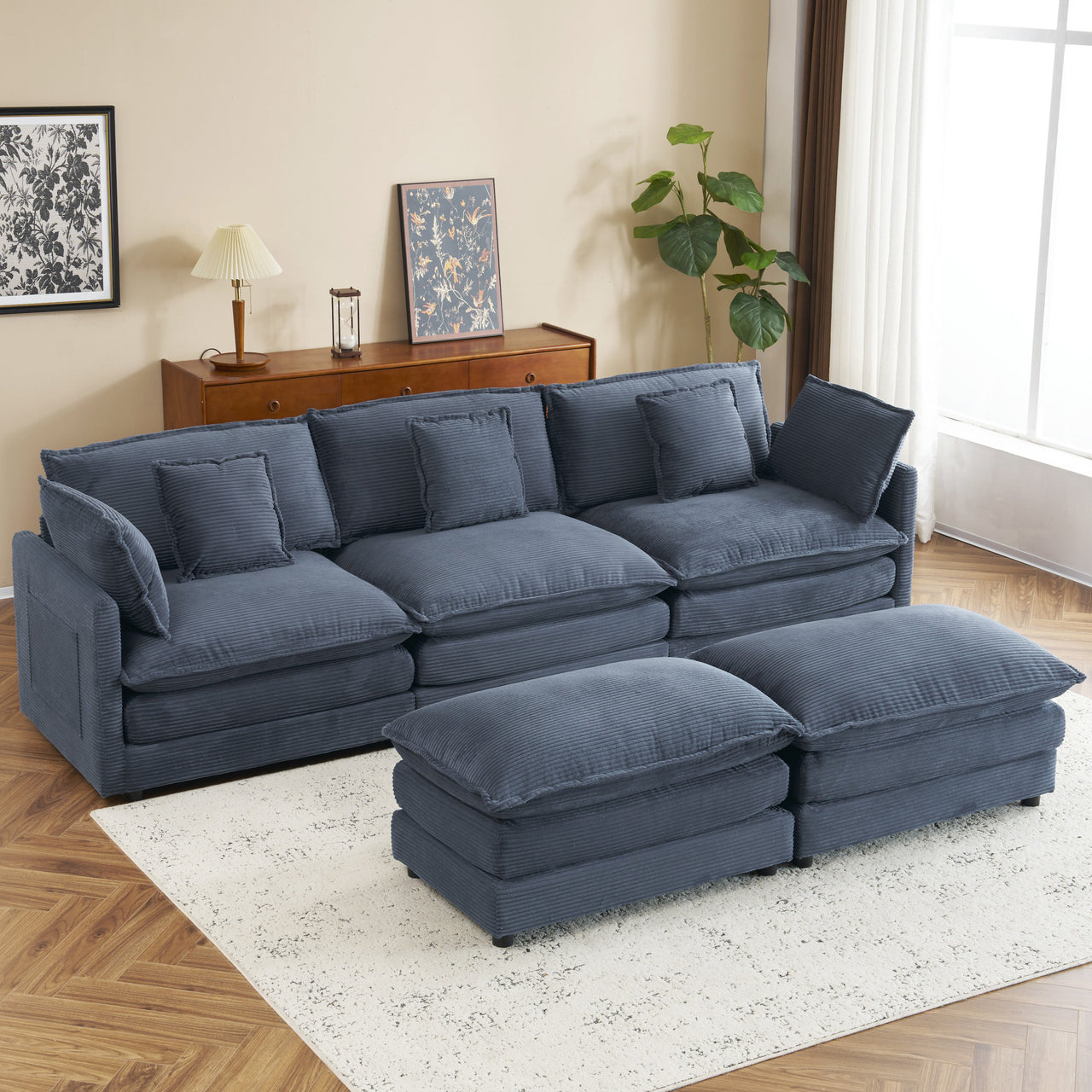 ZENVORIS 113" Sectional Sofa