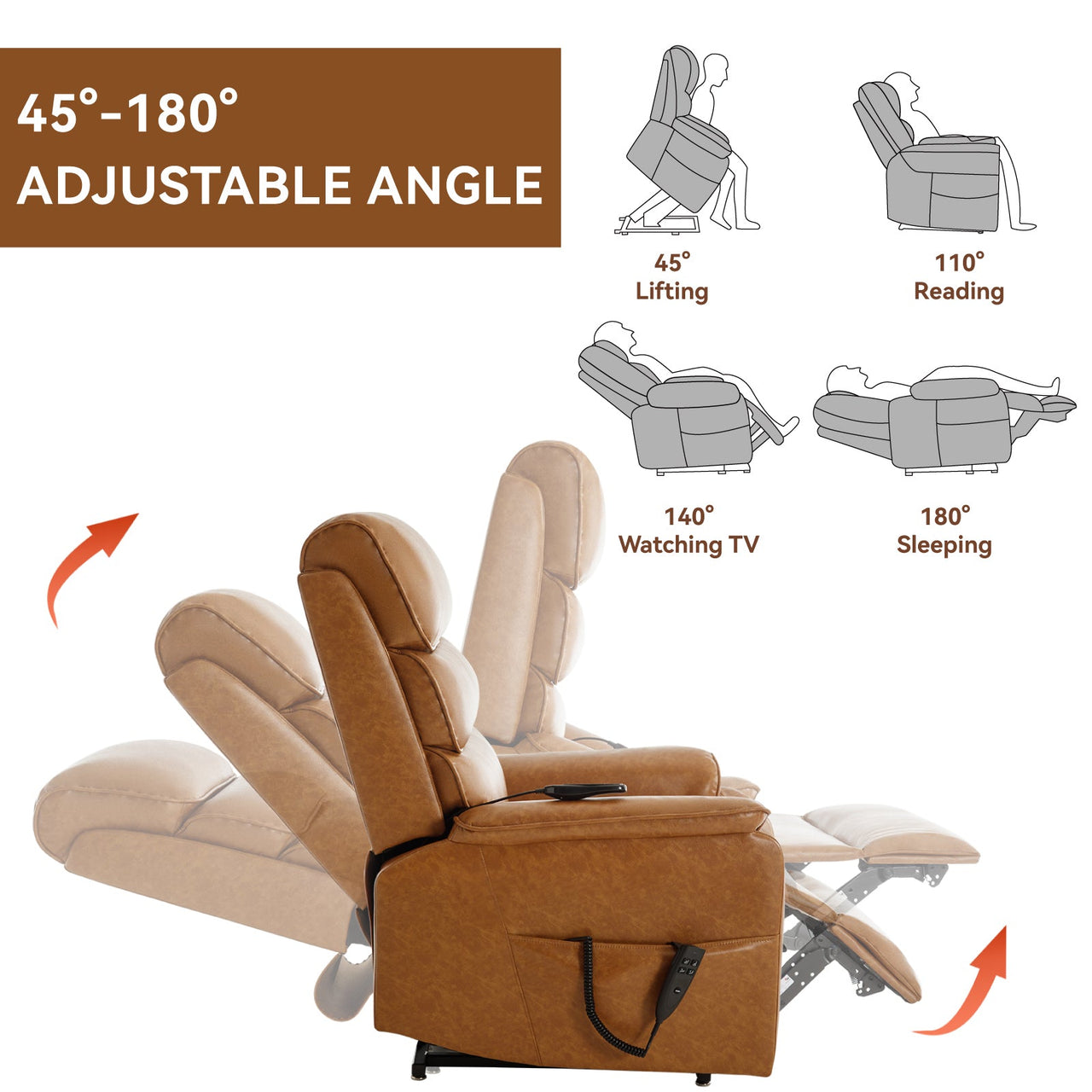 COZYLift 35" Recliner with Heat Massage - 7880