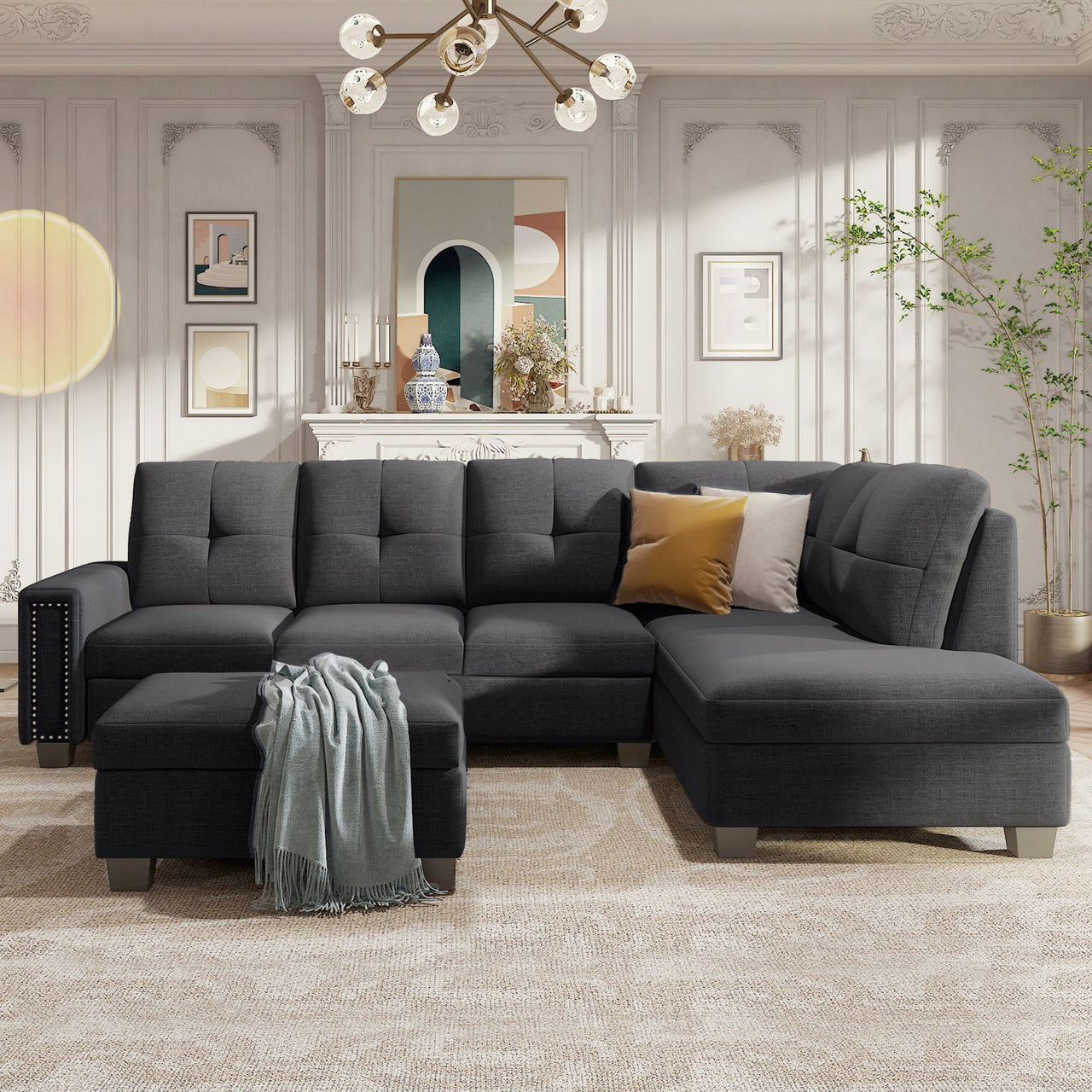 VELVAR 105" Sectional Sofa