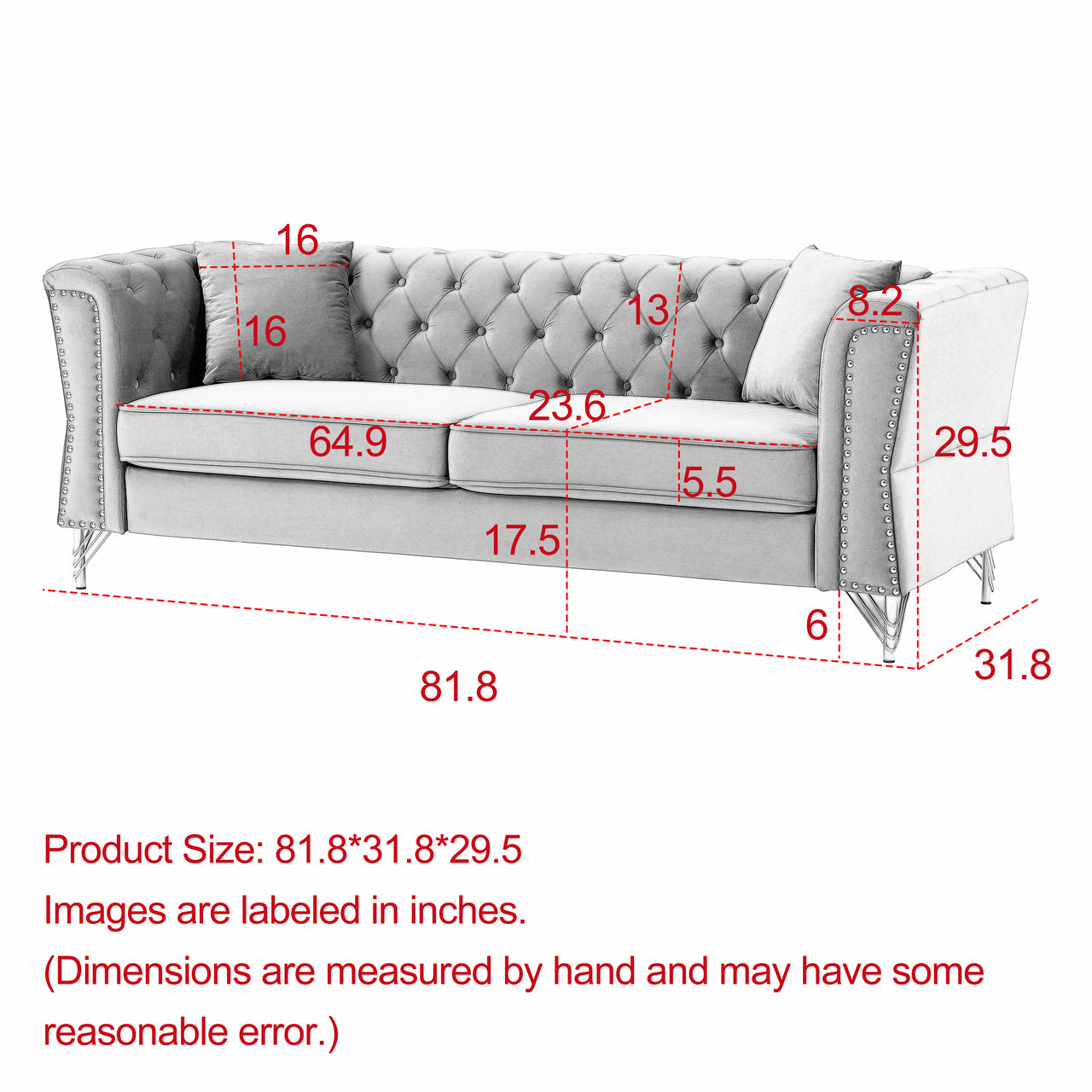 DAPHNE Chesterfield Sofa Set