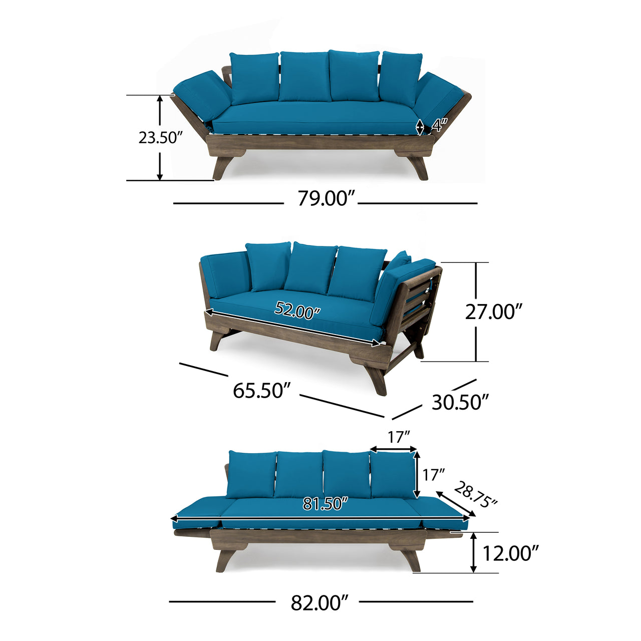 RYNOX 66" Sofa Daybed