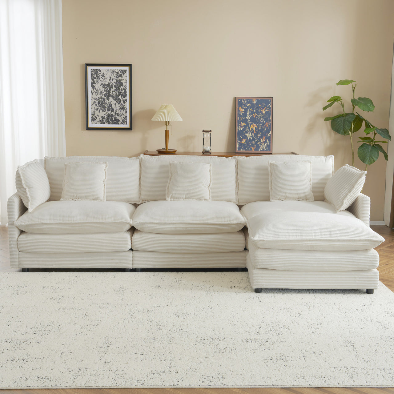 ZENVORIS 113" Sectional Sofa