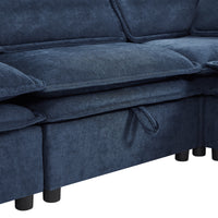 Thumbnail for U_Style Double-Layer Cushion Modern Large U-Shaped Modular Sofa, Freely Combinable 6-Seater with Storage Function, Convertible to Sofa Bed, Perfect for Living Rooms, Offices, and Apartments