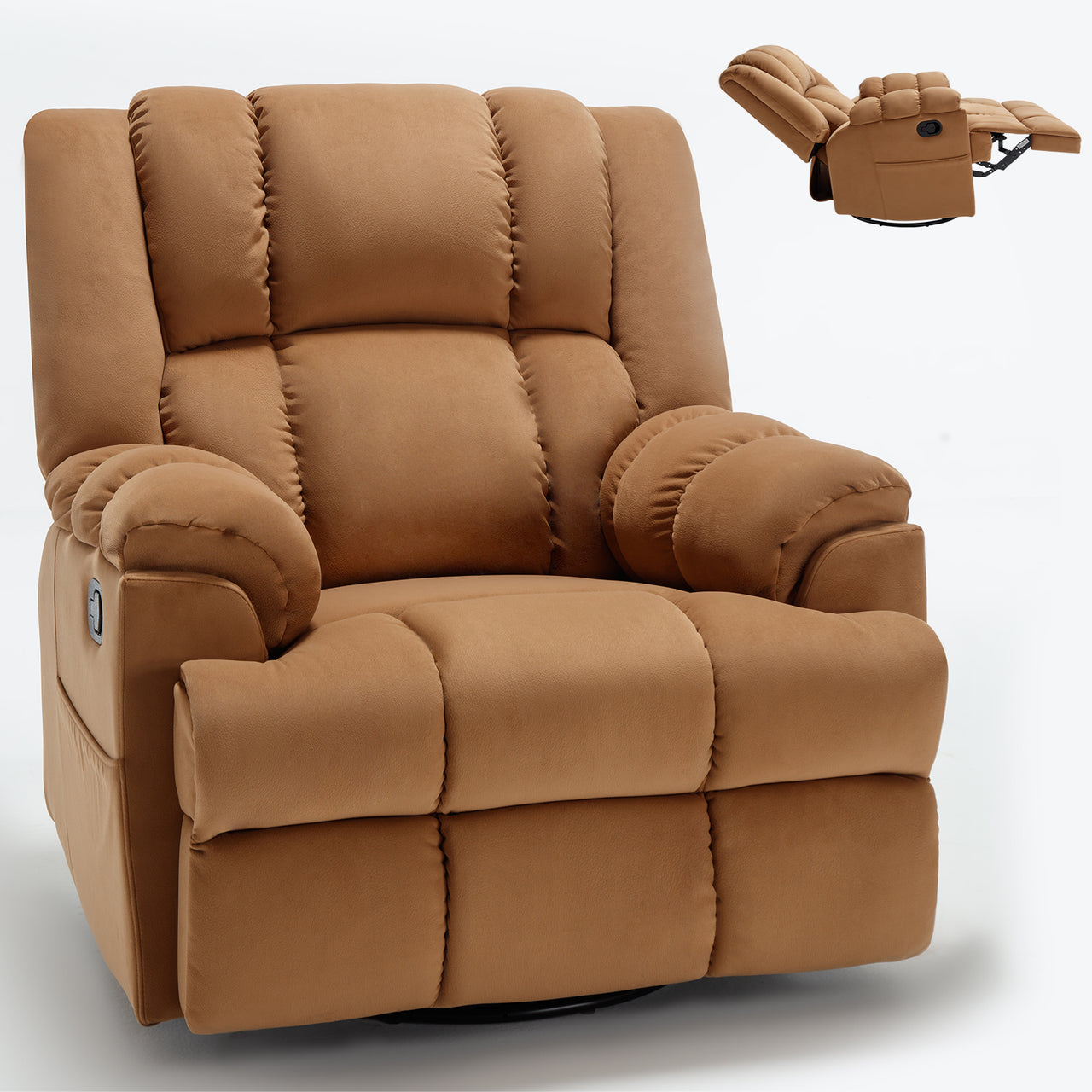 ZENQUORA 38" Swivel Rocking Recliner Chair