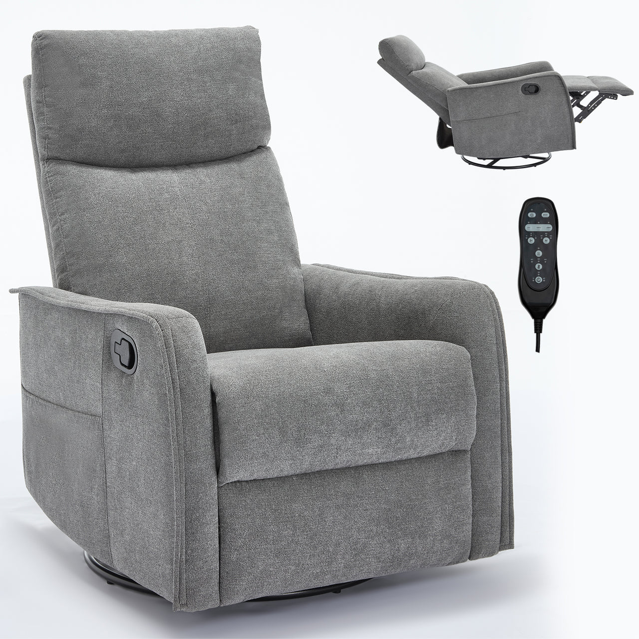 DRENVORIX 27" Recliner with Heat Massage