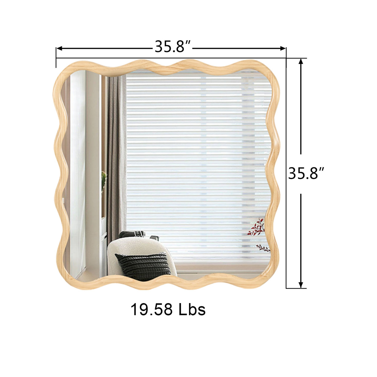 TREXAL 36" Square Mirror