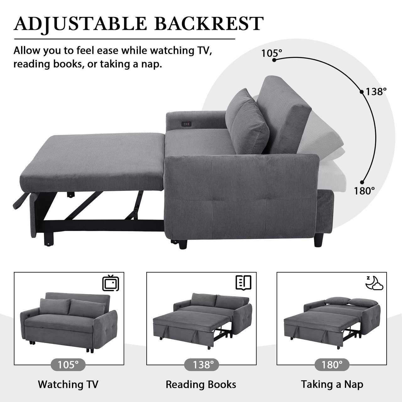 JENOVIX 57" Sofa Bed