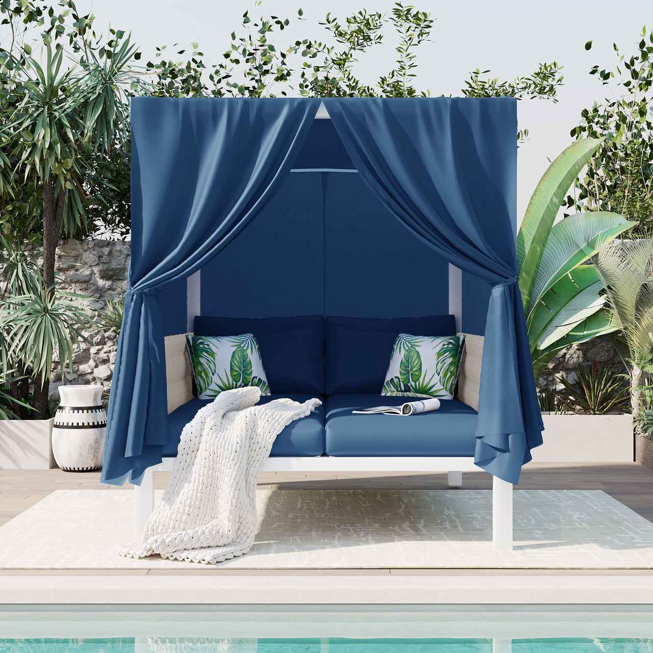 TREXOR 57" Sunbed with Curtains