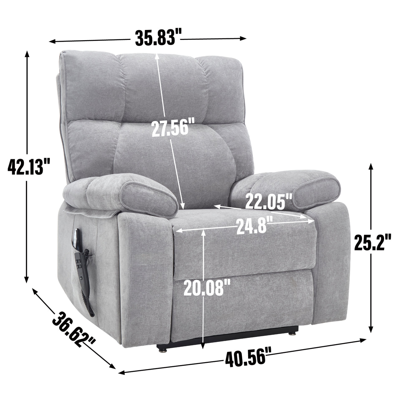 COZYLift 41" Recliner with Heat Massage - 0243