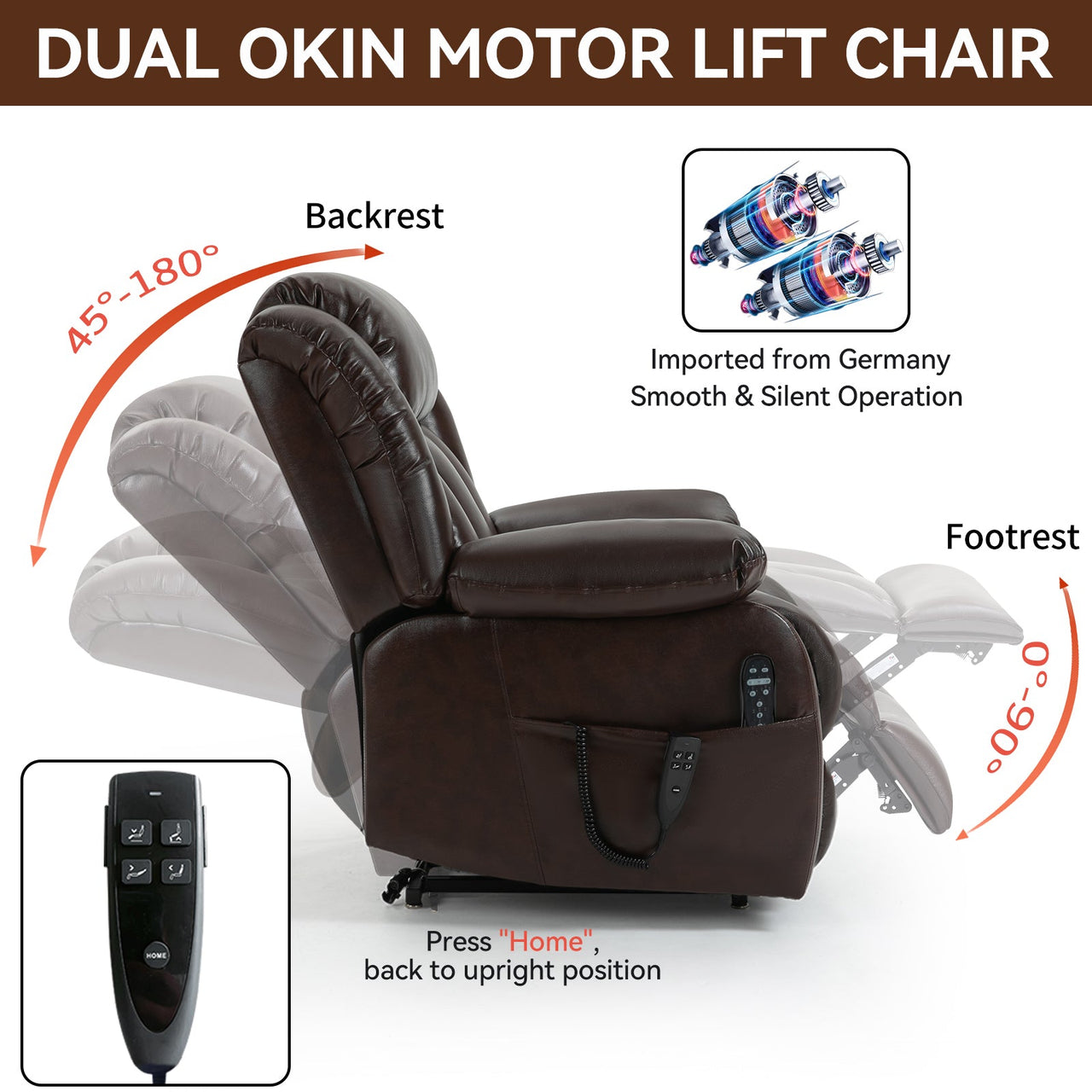 COZYLift 36" Recliner with Heat Massage - 5516