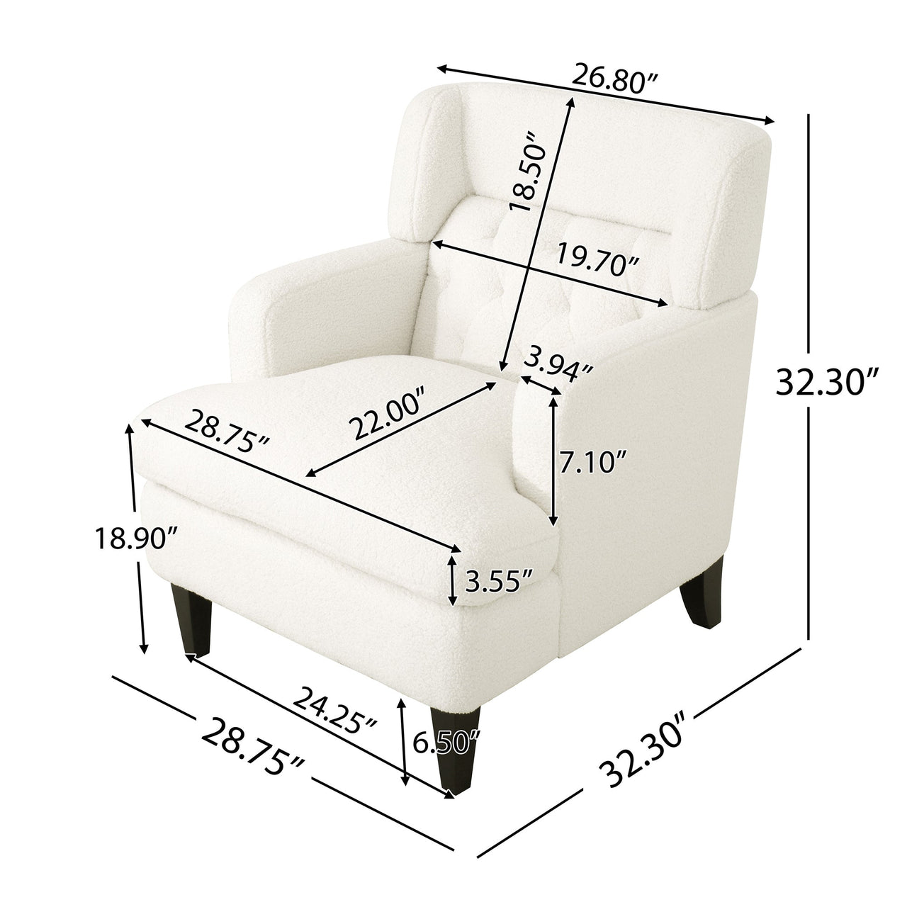 TROVYNEX 29" Armchair