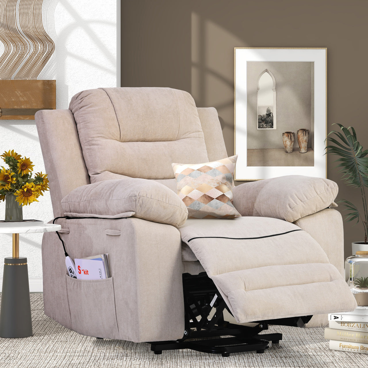 BRYVEX 38" Recliner Chair with Heat Massage