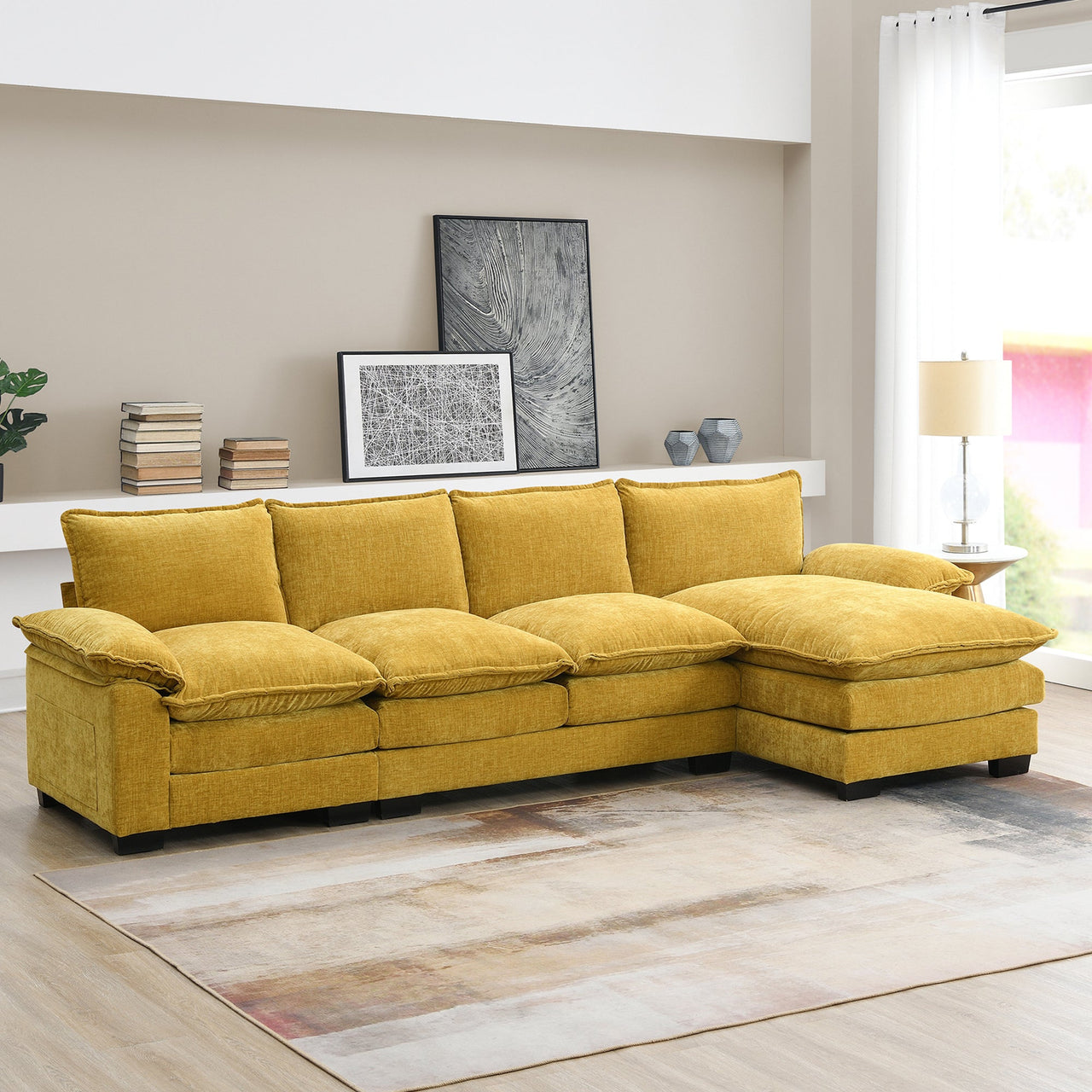 KRYNIX 118" Sectional Sofa