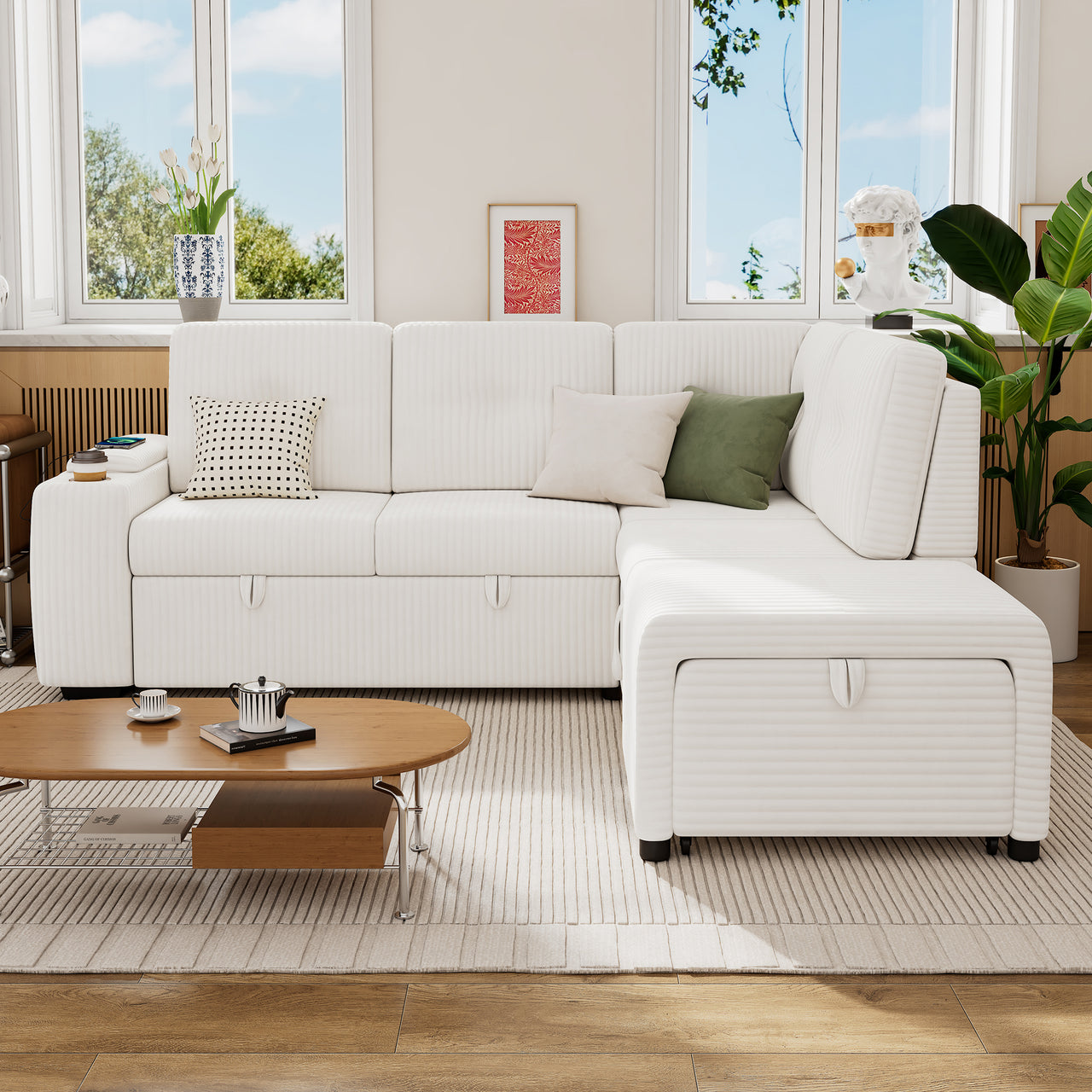 NEXRION 94" Sectional Sofa