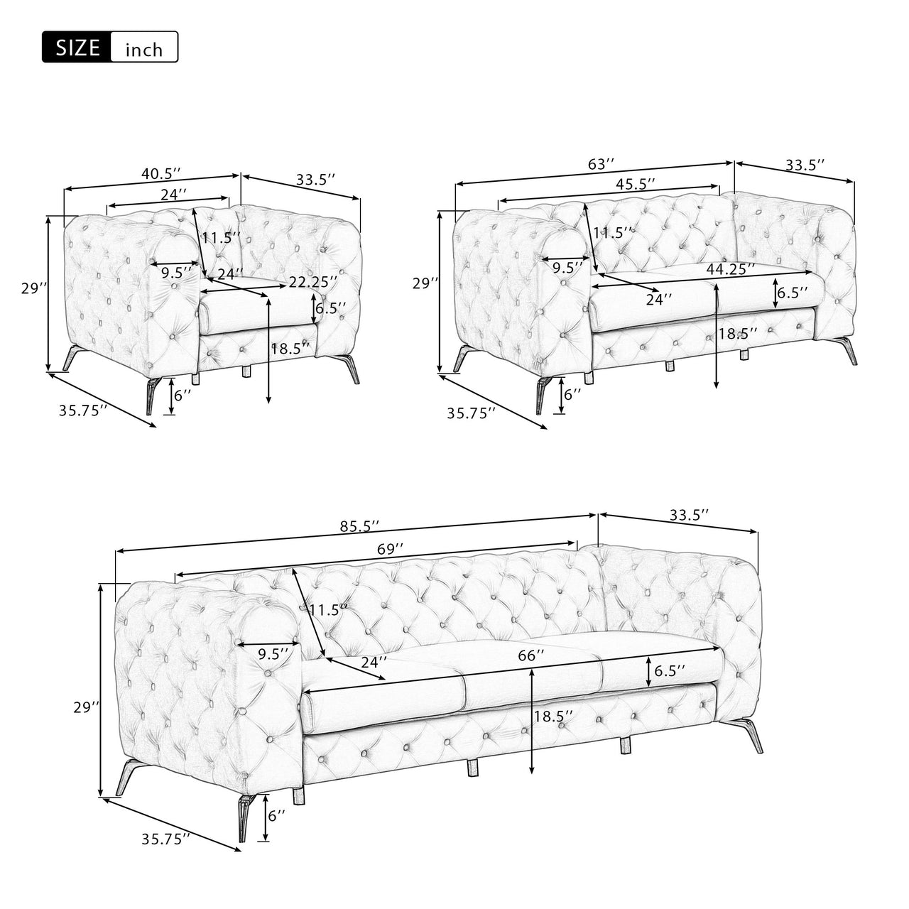 QUORA Sofa 1+2+3 Seater