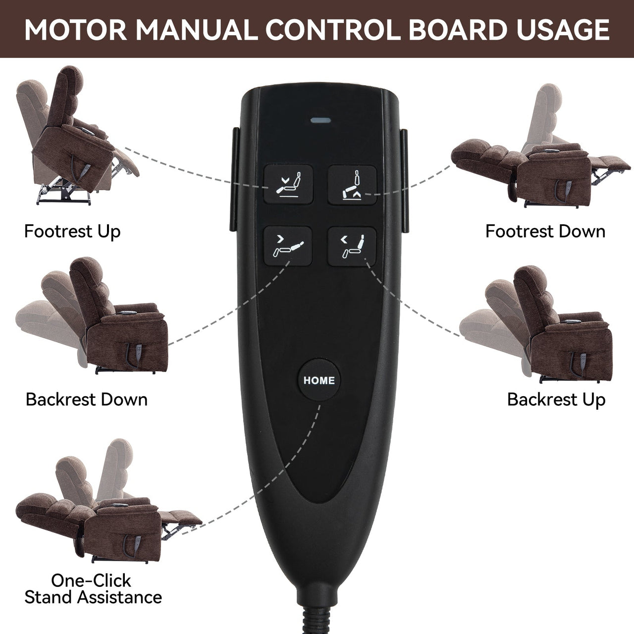 COZYLift 35" Recliner with Heat Massage - 7880