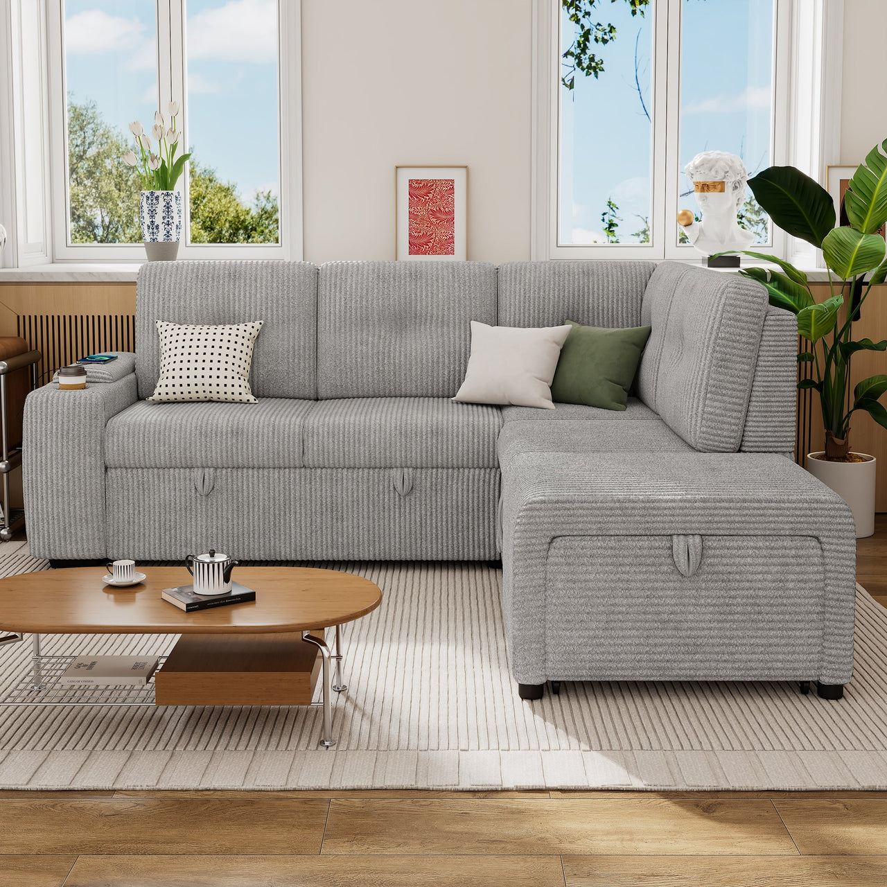 NEXRION 94" Sectional Sofa