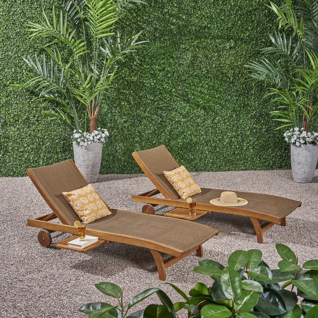ZEVRIX 78" Chaise Lounge Set of 2