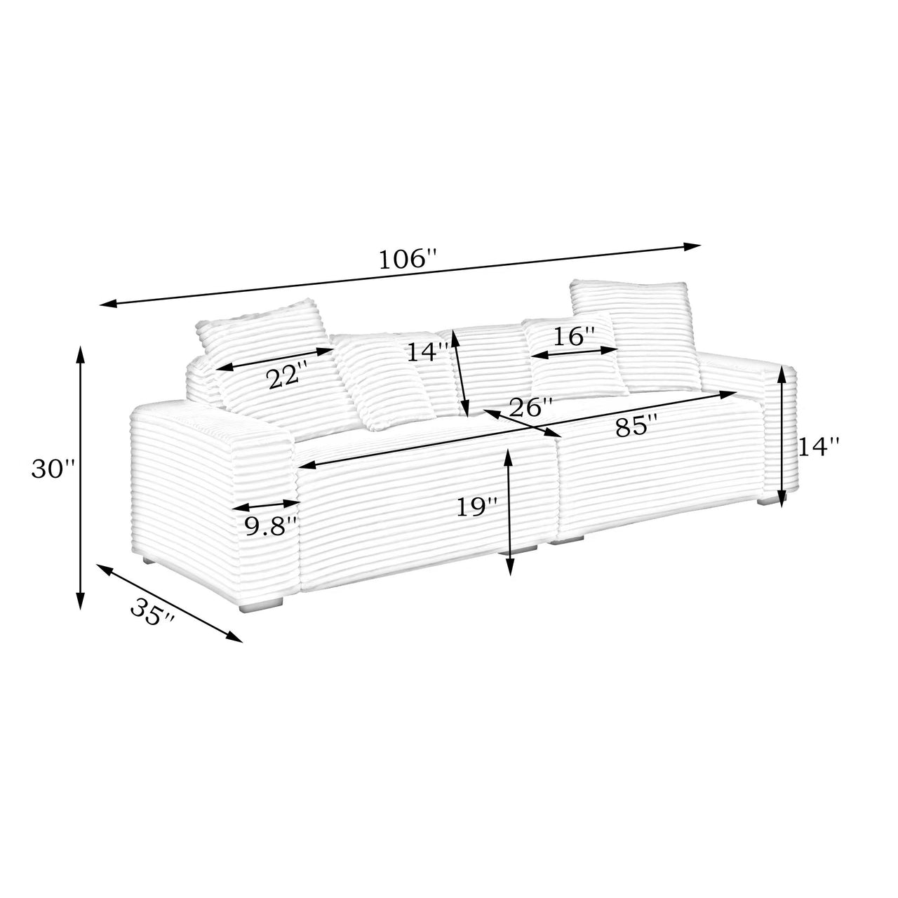 FENRIR 106" Deluxe Sofa