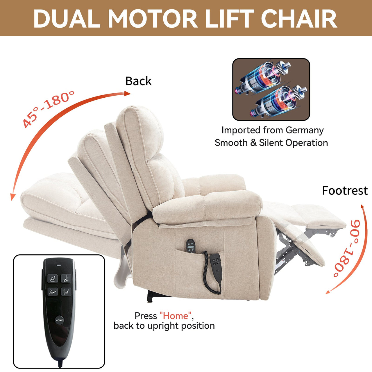 COZYLift 41" Recliner with Heat Massage - 0243