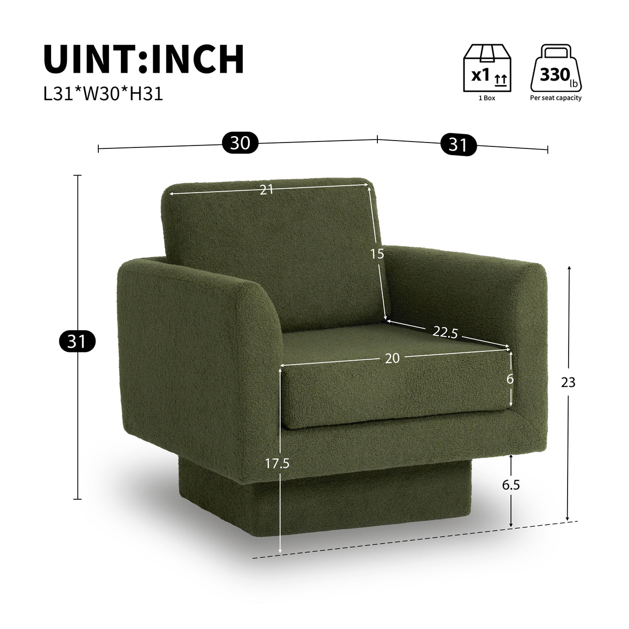 LYVONIX 32" Accent Chair