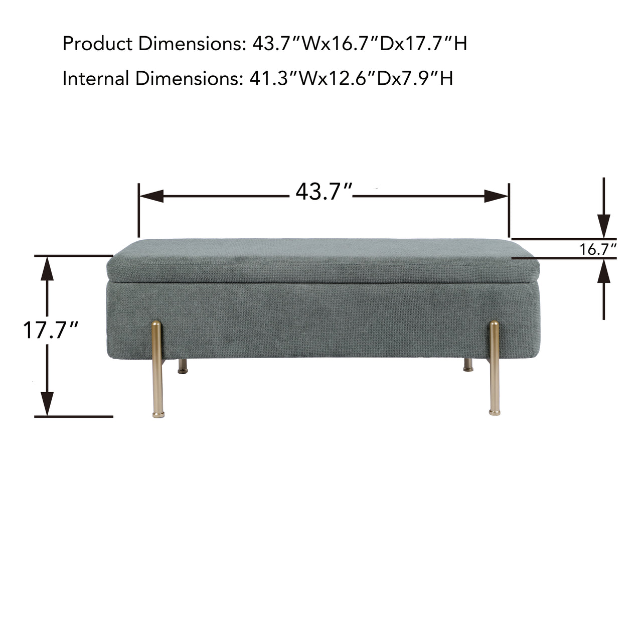 ZARLON 44" Ottoman
