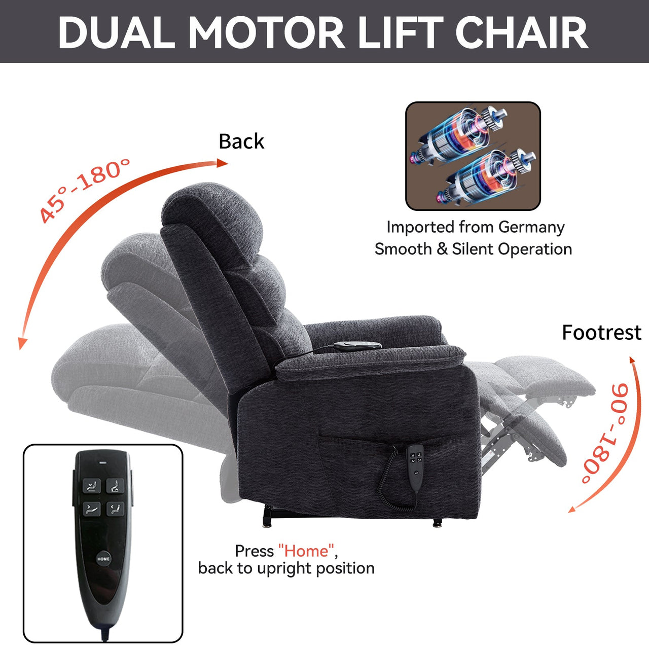 COZYLift 35" Recliner with Heat Massage - 7880