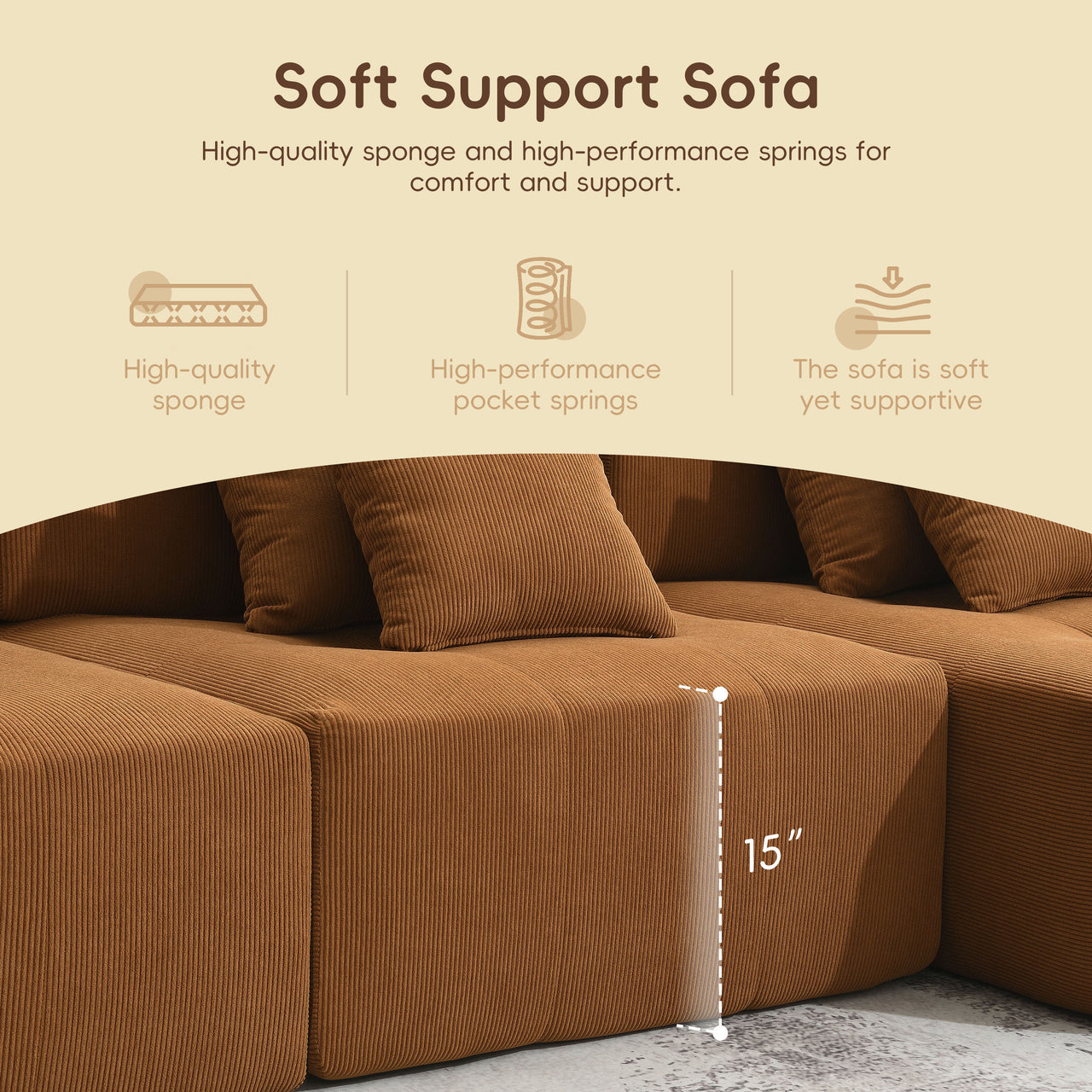 LAVYON 105" Sectional Sofa