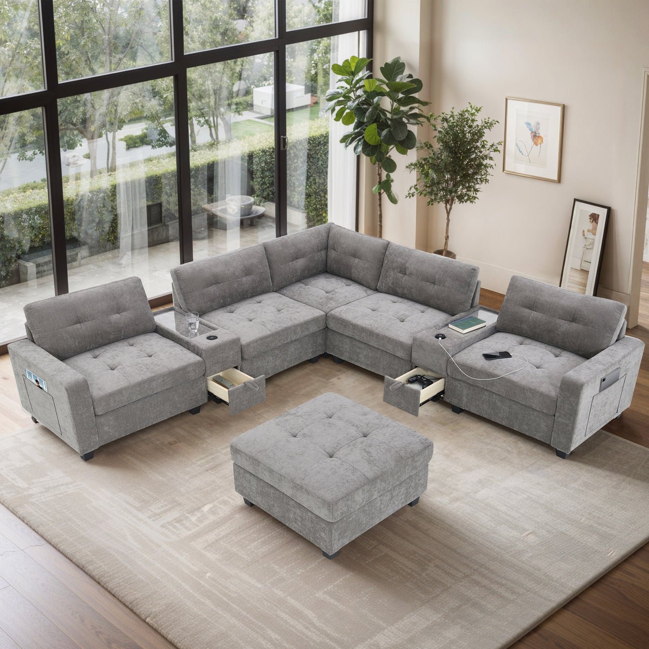 GLAVOR 104'' Sectional Sofa