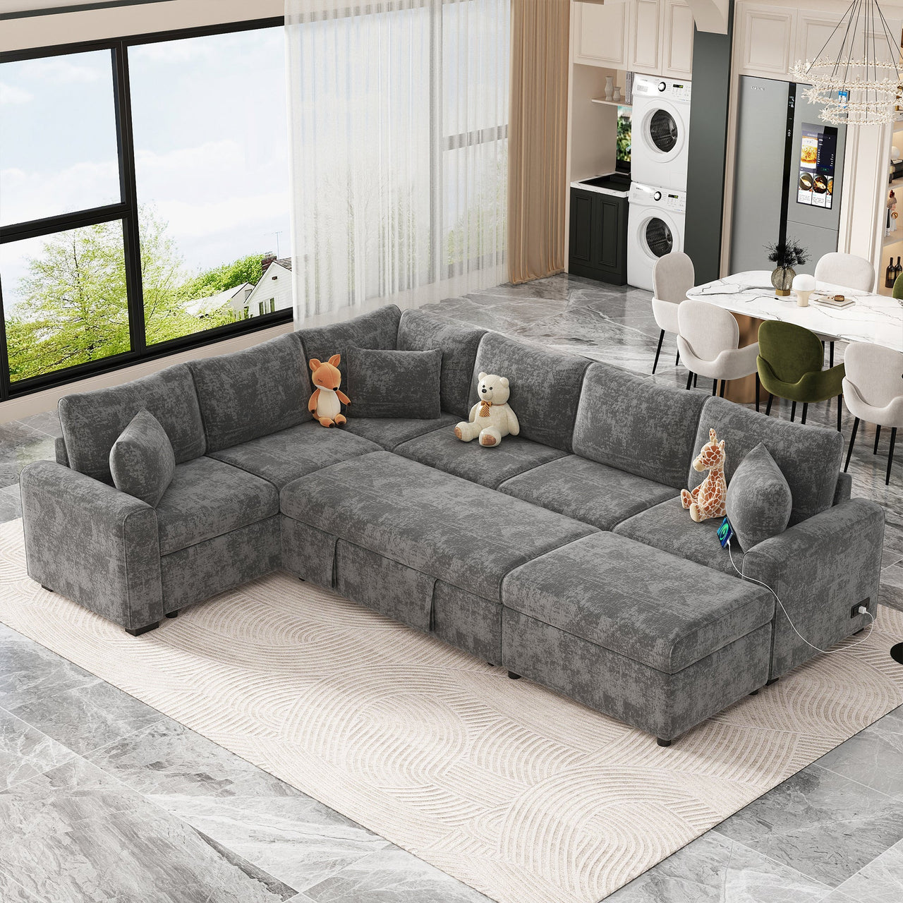 UNA 112" Sectional Sofa