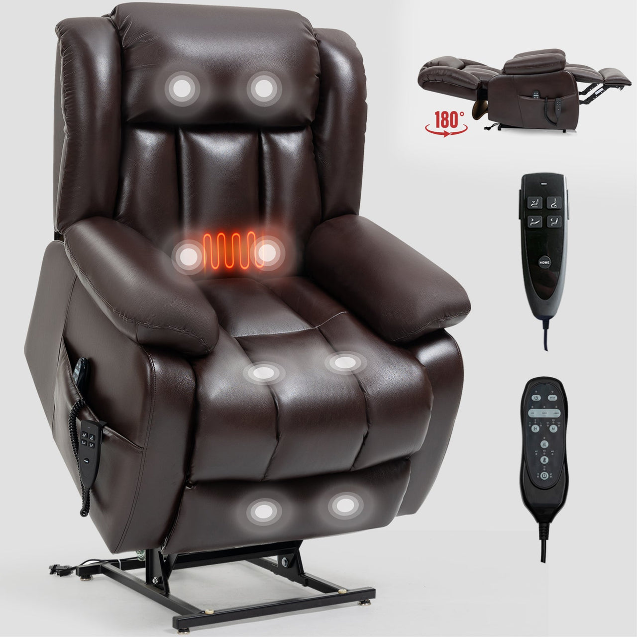 COZYLift 36" Recliner with Heat Massage - 5516