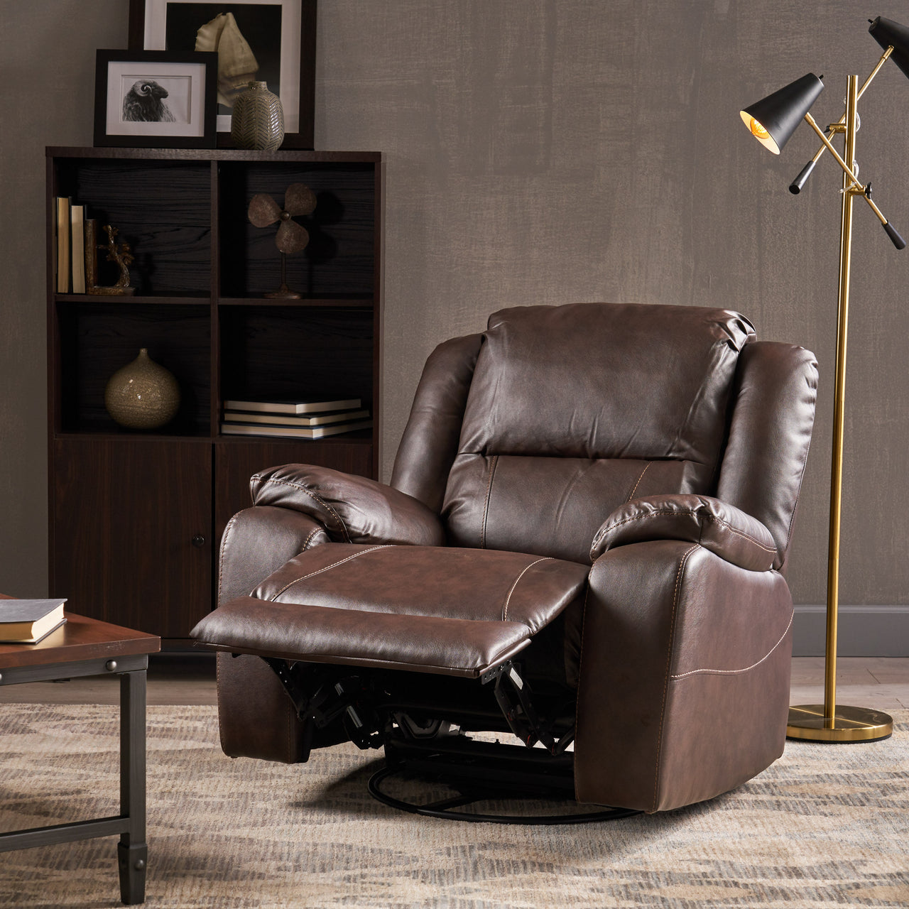 SYLONIX 39" Swivel Recliner Chair