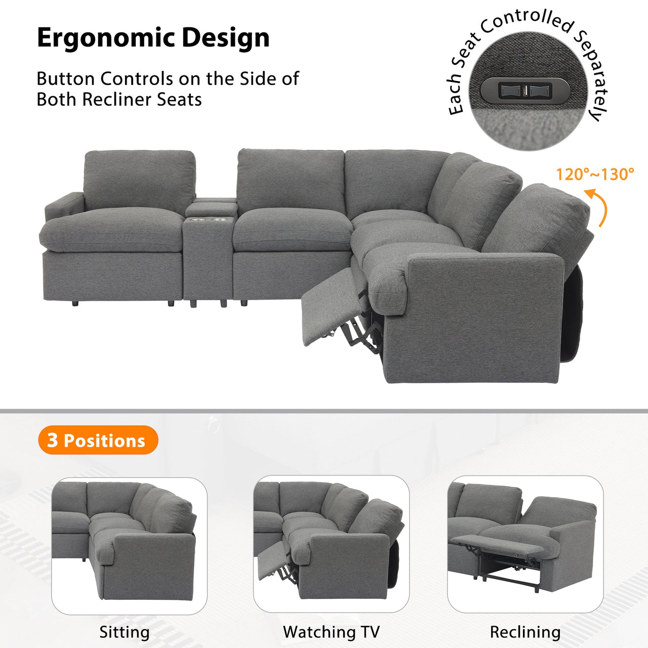 XAVORA 104" Sectional Sofa