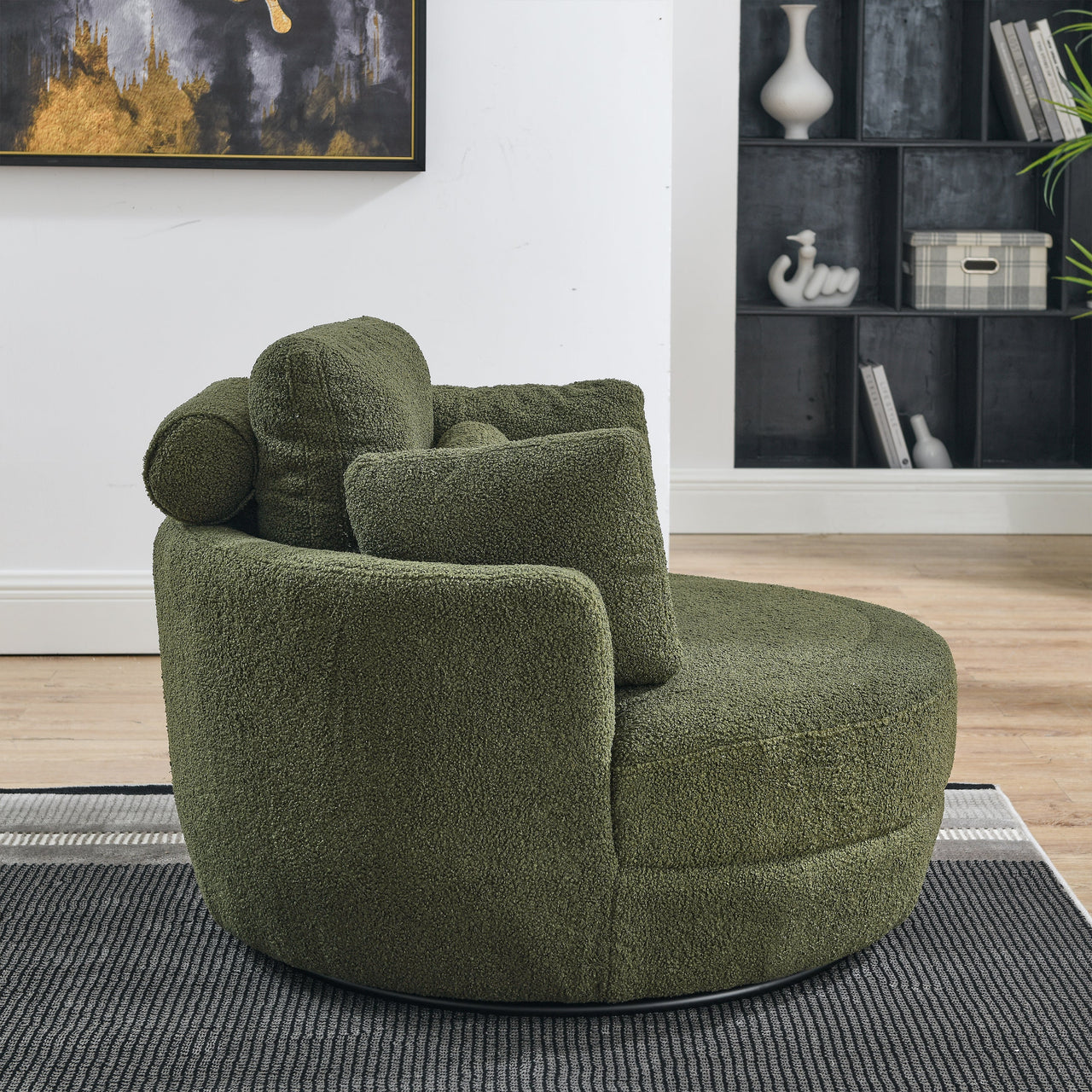 JANELLE Oversized Swivel Chair 39" Chair