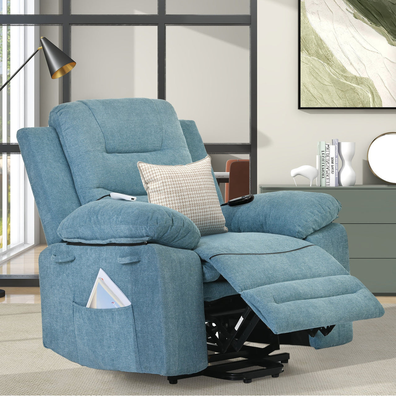 BRYVEX 38" Recliner Chair with Heat Massage